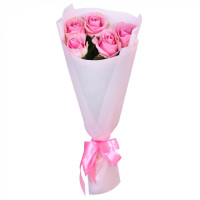 Bouquet of 5 pink roses